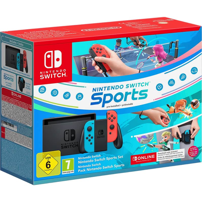 NINTENDO Switch Neon-Blau/Neon-Rot Sports-Set